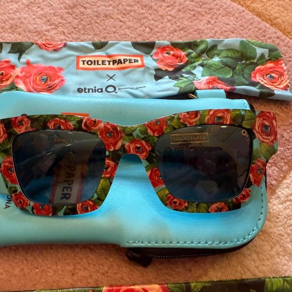 Etnia Barcelona x toilet paper rare flower sunglasses Retro round sunglasses - Picture 5 of 8